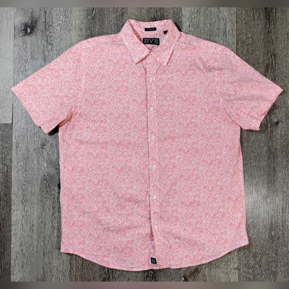Hawker Rye Mens Shirt Large Short Sleeve